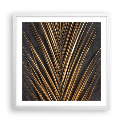 Affisch i vit ram - Tropikens guld - 50x50 cm