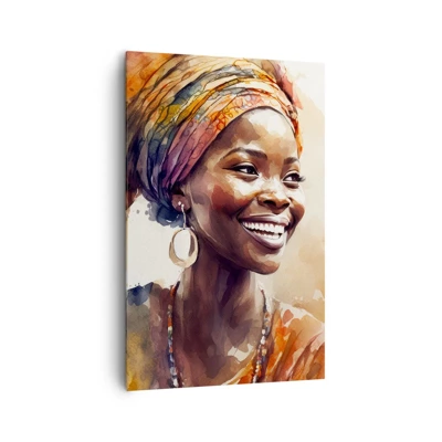 Canvastavla - Bild på duk - Afrikansk drottning - 80x120 cm