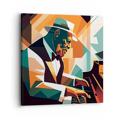 Canvastavla - Bild på duk - Allt som är jazz - 30x30 cm