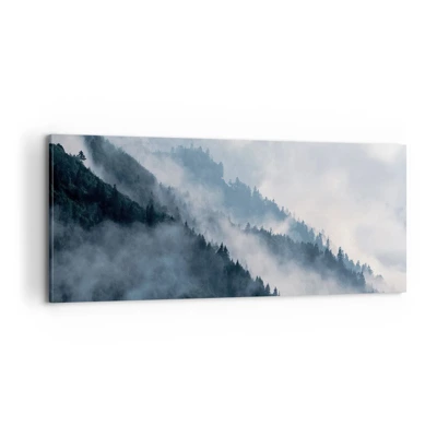 Canvastavla - Bild på duk - Fjällens mystik - 100x40 cm