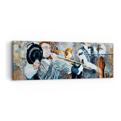 Canvastavla - Bild på duk - Hela den jazzmusiken - 90x30 cm