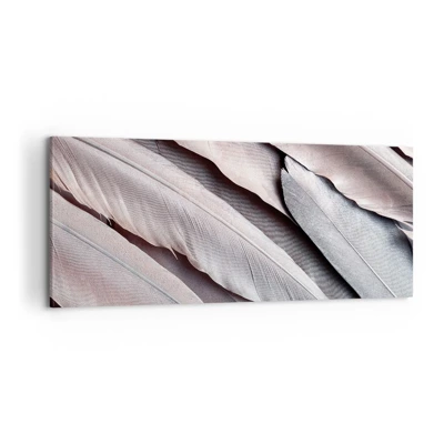 Canvastavla - Bild på duk - I rosa silver - 100x40 cm