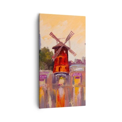 Canvastavla - Bild på duk - Ikoner av Paris – Moulin Rouge - 55x100 cm