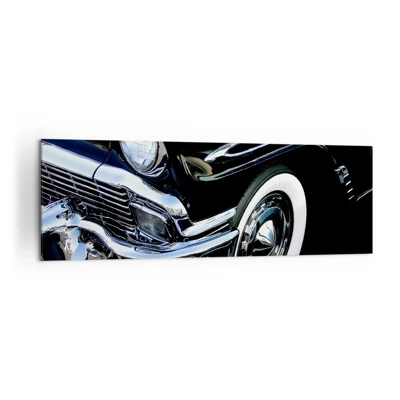 Canvastavla - Bild på duk - Klassik i silver, svart och vit - 160x50 cm