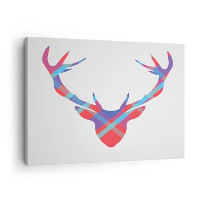 Canvastavla - Bild på duk - Skotsk hjort - 70x50 cm