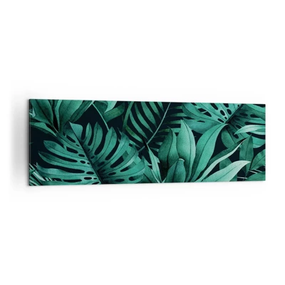 Canvastavla - Bild på duk - Tropiska grönskans djup - 160x50 cm