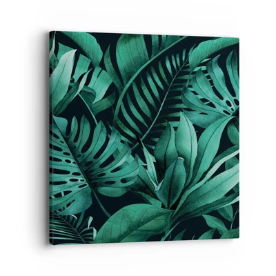 Canvastavla - Bild på duk - Tropiska grönskans djup - 40x40 cm