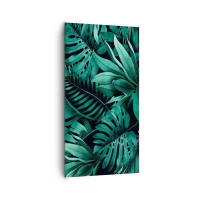 Canvastavla - Bild på duk - Tropiska grönskans djup - 65x120 cm