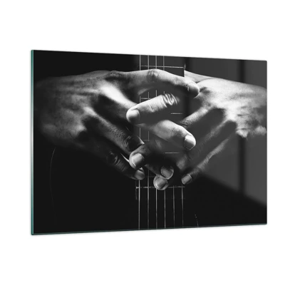 Glastavla - Bild på glas - Artistens bön - 120x80 cm