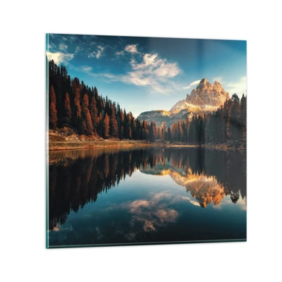 Glastavla - Bild på glas - Dubbelt landskap - 40x40 cm