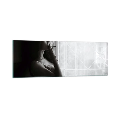 Glastavla - Bild på glas - Ett sensuellt ögonblick - 90x30 cm