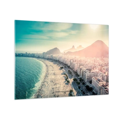 Glastavla - Bild på glas - Evig semester i Rio - 70x50 cm