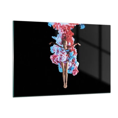Glastavla - Bild på glas - Fullt blommande - 120x80 cm