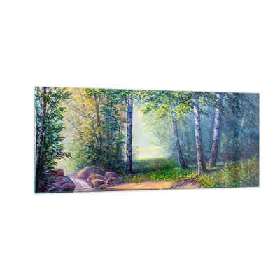 Glastavla - Bild på glas - Idyllisk vy - 100x40 cm