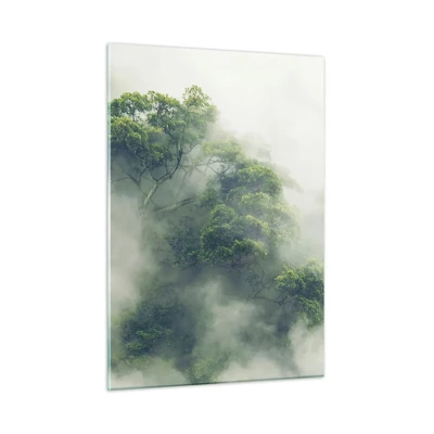 Glastavla - Bild på glas - Insvept i dimma - 50x70 cm