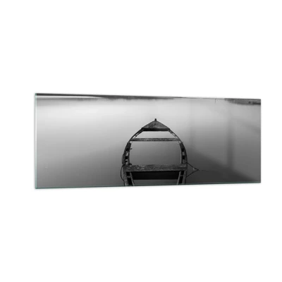 Glastavla - Bild på glas - Längtan och melankoli - 140x50 cm
