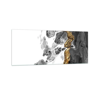 Glastavla - Bild på glas - Organisk komposition - 100x40 cm