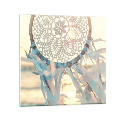 Glastavla - Bild på glas - Spetstotem - 60x60 cm