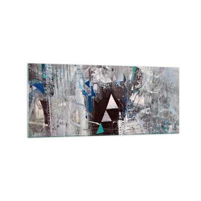 Glastavla - Bild på glas - Trianglarnas överordnade ordning - 120x50 cm