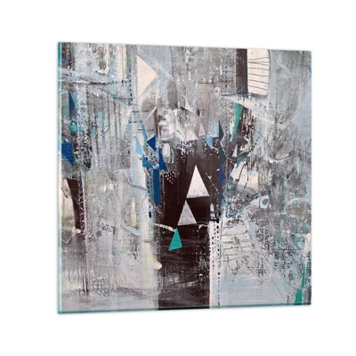 Glastavla - Bild på glas - Trianglarnas överordnade ordning - 30x30 cm