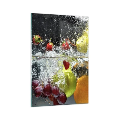 Glastavla - Bild på glas - Uppfriskande frukt - 70x100 cm