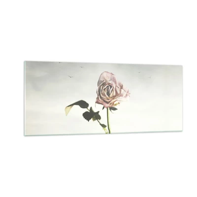 Glastavla - Bild på glas - Vårens välkomst - 100x40 cm