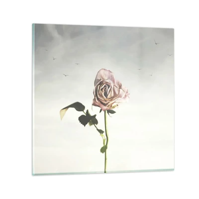 Glastavla - Bild på glas - Vårens välkomst - 60x60 cm