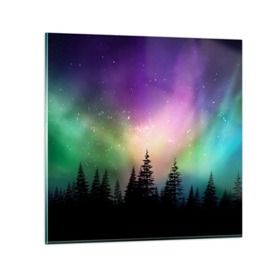 Glastavla - Bild på glas - Vita magin - 50x50 cm