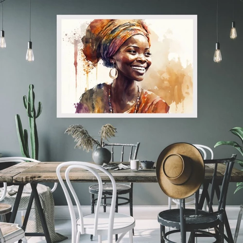 Affisch - Afrikansk drottning - 100x70 cm