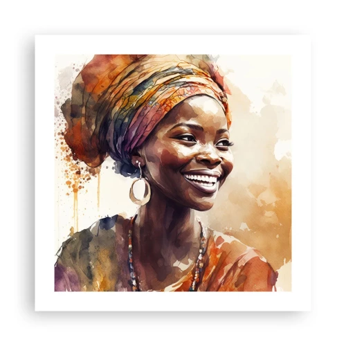 Affisch - Afrikansk drottning - 50x50 cm