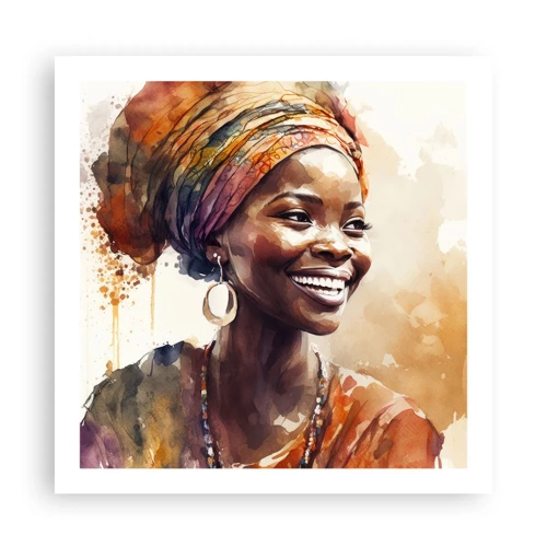 Affisch - Afrikansk drottning - 60x60 cm