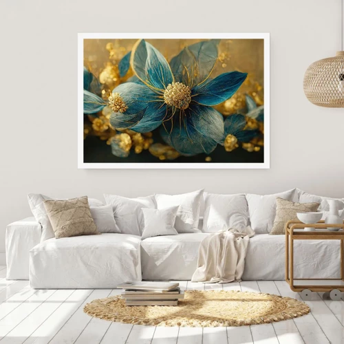 Affisch - Blommande av guld - 70x50 cm