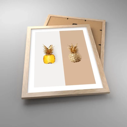 Affisch i ram av ljusek - Ananas för oss - 30x40 cm