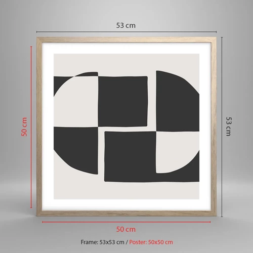 Affisch i ram av ljusek - Antites – syntes - 50x50 cm