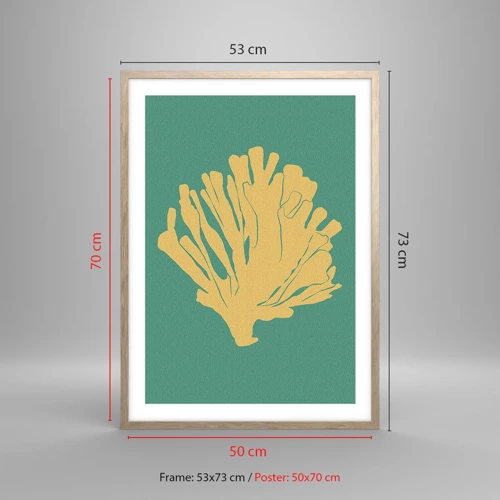 Affisch i ram av ljusek - En buske av undervattensskog - 50x70 cm