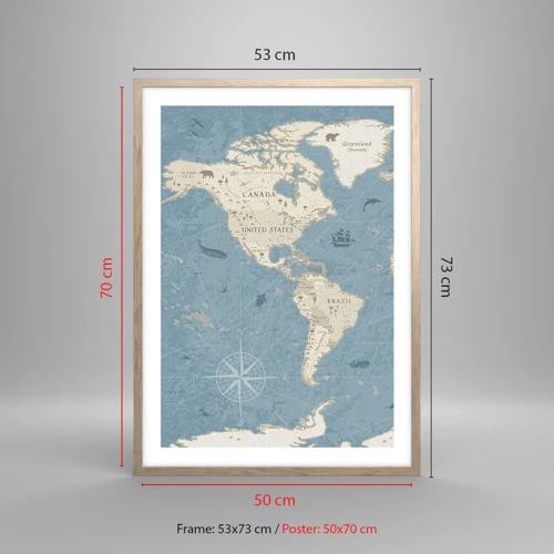 Affisch i ram av ljusek - En värld inom räckhåll - 50x70 cm