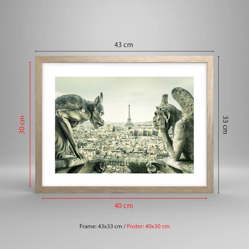 Affisch i ram av ljusek - Ett samtal i Paris - 40x30 cm