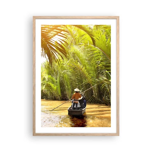 Affisch i ram av ljusek - Genom en palmravin - 50x70 cm