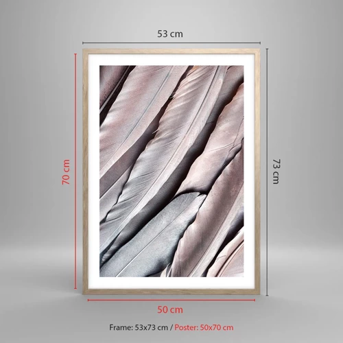 Affisch i ram av ljusek - I rosa silver - 50x70 cm
