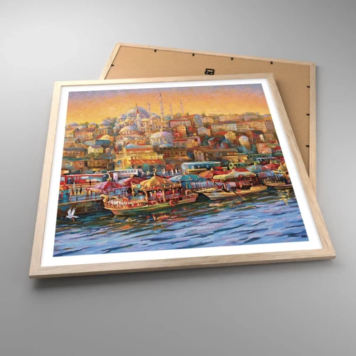 Affisch i ram av ljusek - Istanbul-berättelse - 60x60 cm