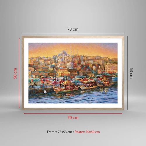 Affisch i ram av ljusek - Istanbul-berättelse - 70x50 cm