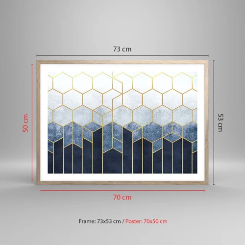 Affisch i ram av ljusek - Komposition i synkoprytm - 70x50 cm