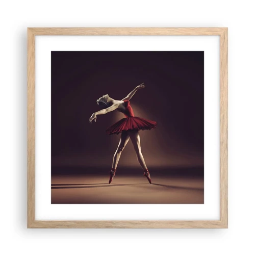 Affisch i ram av ljusek - Prima ballerina - 40x40 cm