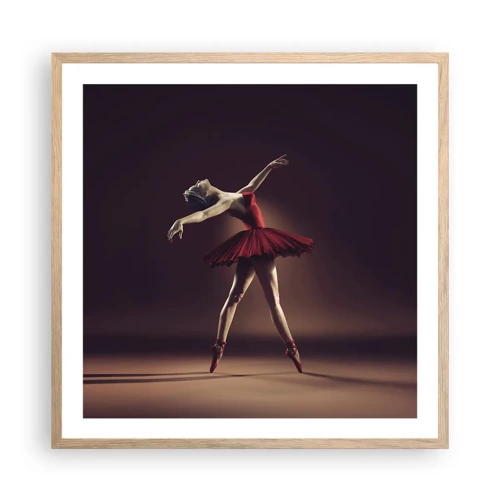 Affisch i ram av ljusek - Prima ballerina - 60x60 cm