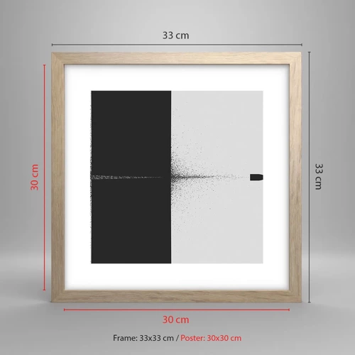 Affisch i ram av ljusek - Rakt mot målet - 30x30 cm