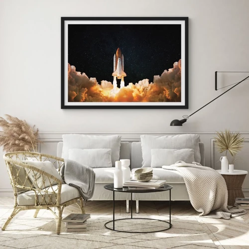 Affisch i svart ram - Ad astra! - 100x70 cm