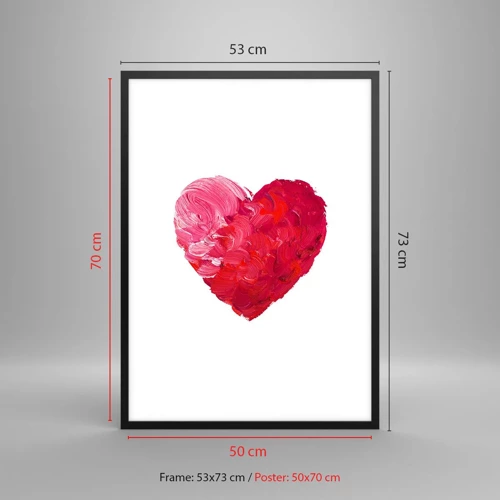 Affisch i svart ram - All you need is love - 50x70 cm