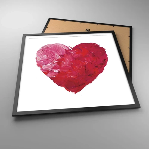 Affisch i svart ram - All you need is love - 60x60 cm