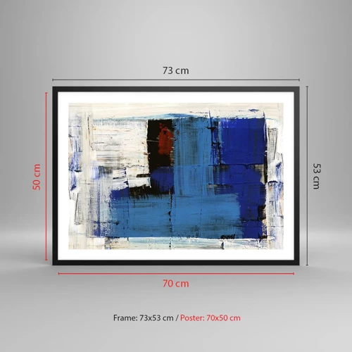 Affisch i svart ram - Det blåas hemlighet - 70x50 cm