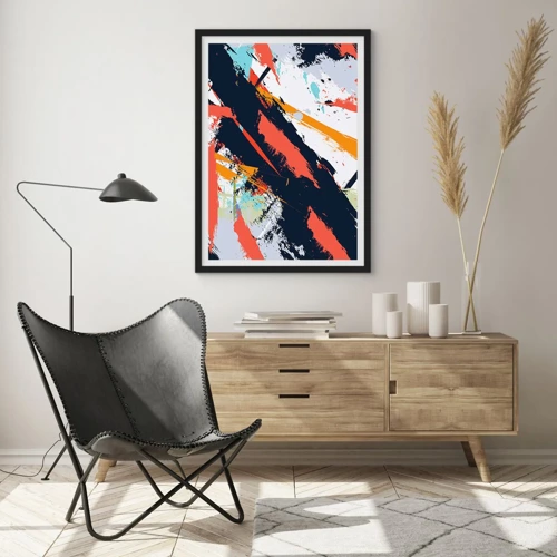 Affisch i svart ram - Dynamisk komposition - 50x70 cm